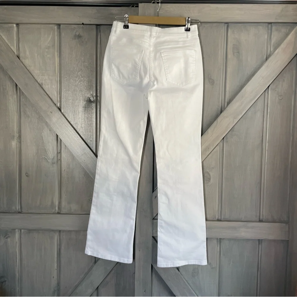 J.McLaughlin Clearwater white‎ jeans size 2 flared front seam detail classy - Picture 4 of 12